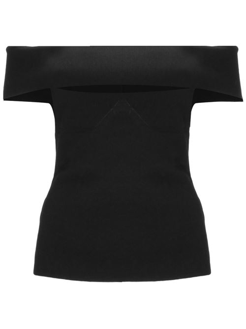 Black strapless top Federica Tosi | FTE24MK1280002